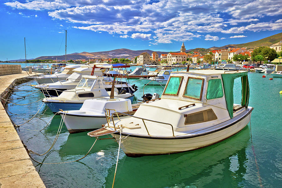 Turquoise waterfront of Kastel Stafilic near Split Photograph by Brch Photography