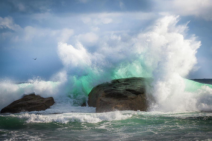Turquoise Wave Crash Photograph by Stuart Main Photography