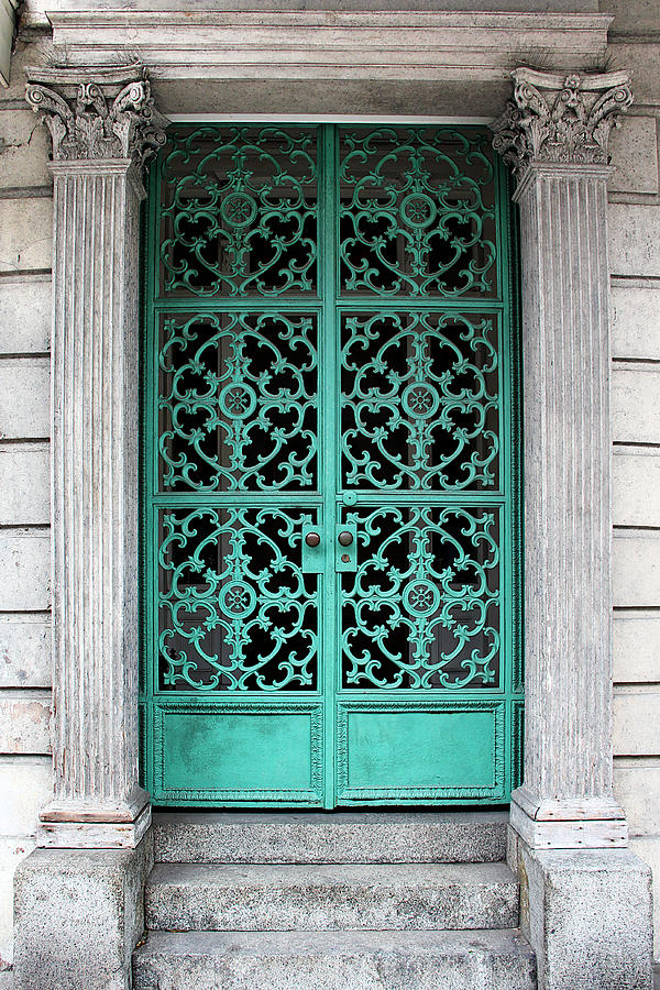 Turquoise Wrought Iron Doorway Gate by Debi Dalio Turquoise Wrought Iron Doorway Gate by Debi Dalio