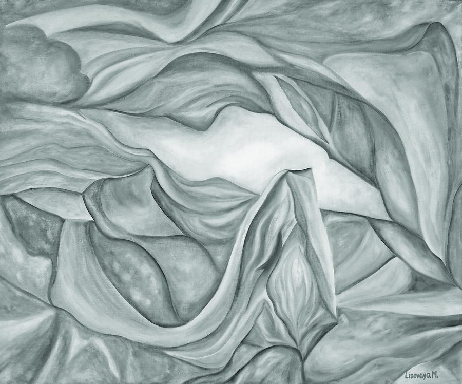 Turquoise1. Pastel Tone. Antelope Canyon Textile. The Beginning. Colorful And Over 30 Monochromatic. Painting