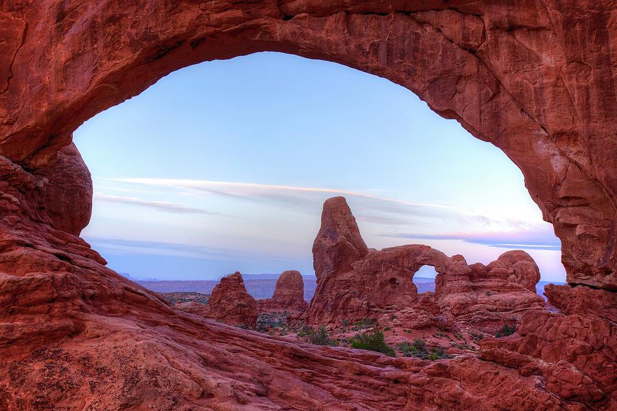 Turret Arch Framed By North Window Arch Photograph by Todd Hakala Photography -- Toddhakala.com