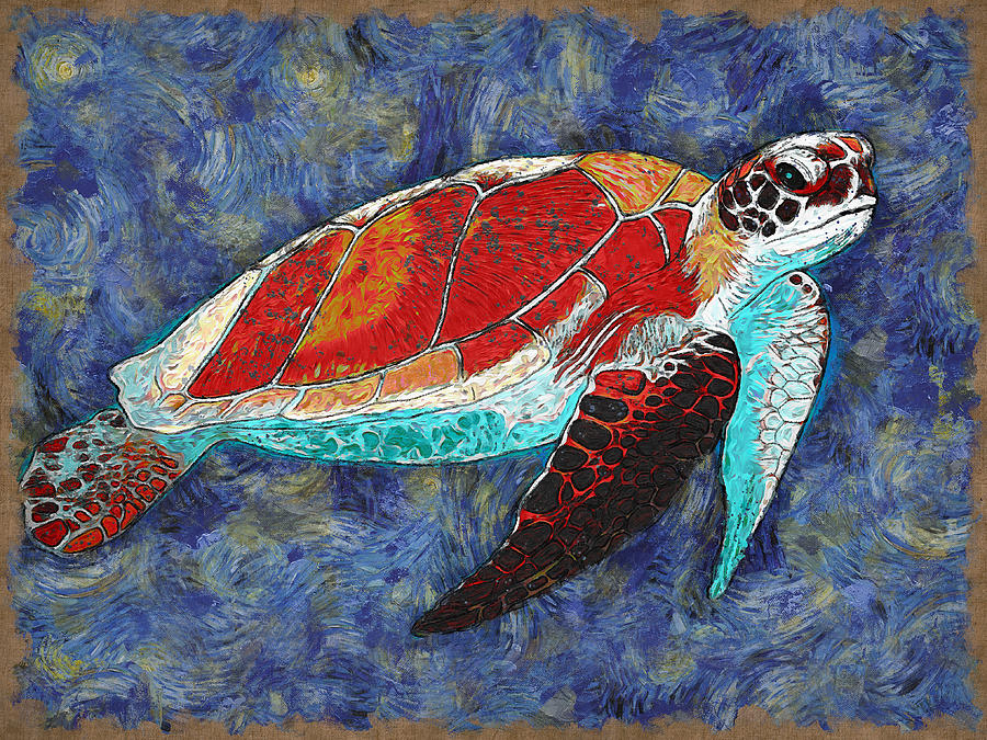 Turtle Digital Art by Ronald Bolokofsky
