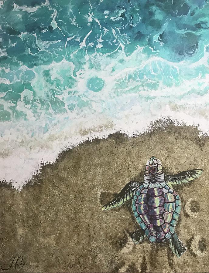 Turtle Tracks Painting by Julia Wassmann Fine Art America