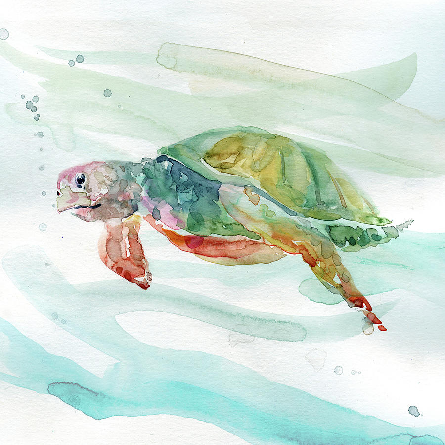 Turtle Tropics 2 Painting by Carol Robinson