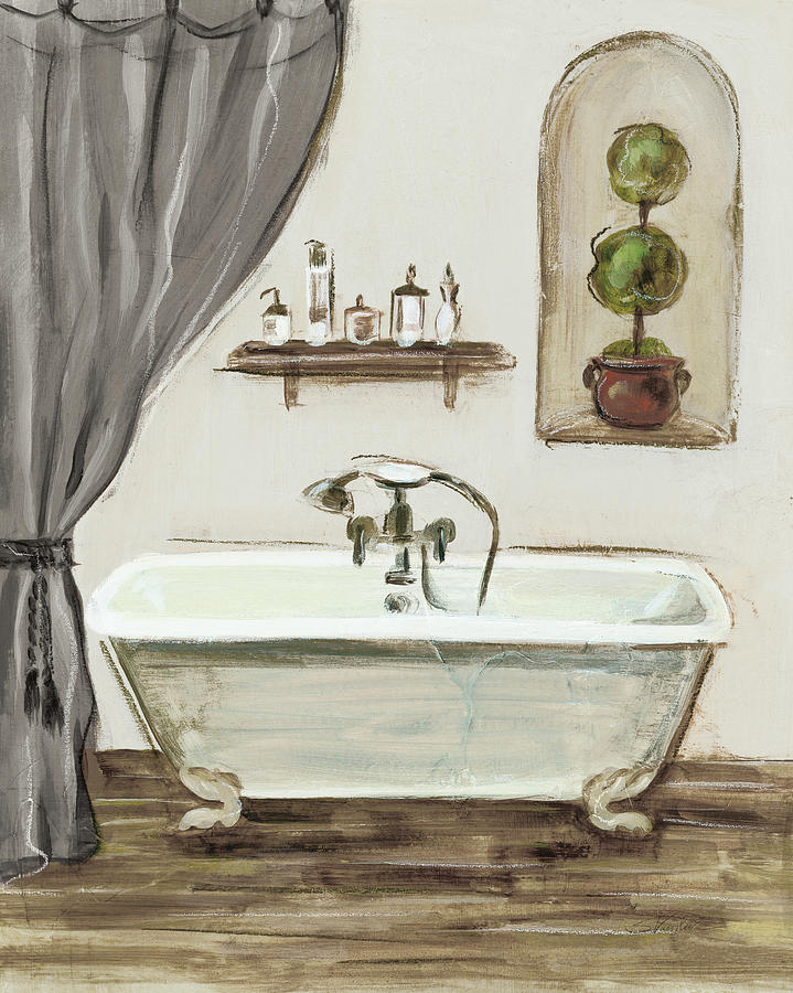 Tuscan Bath I Greige Painting by Silvia Vassileva Tuscan Bath I Greige Painting by Silvia Vassileva