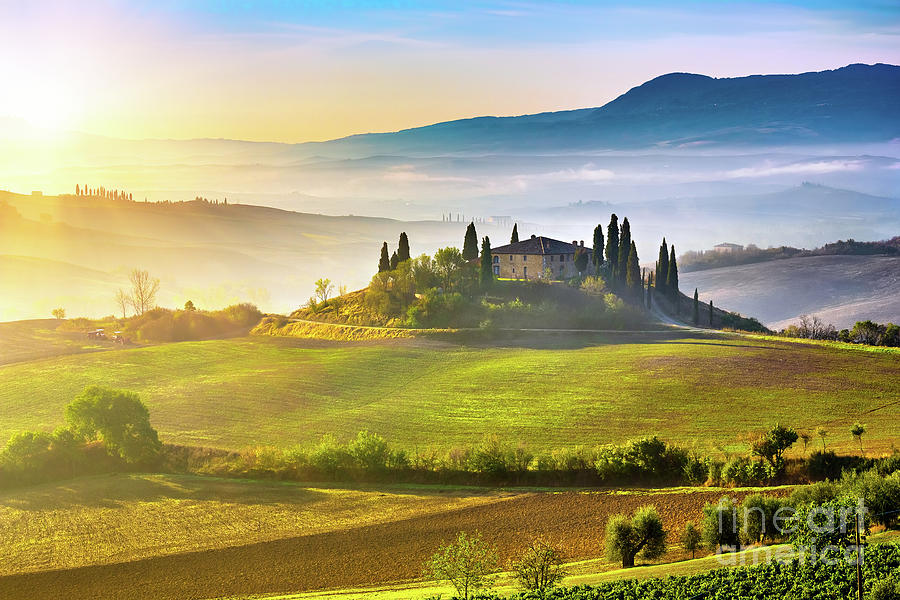 Tuscany At Sunrise Photograph by Sborisov