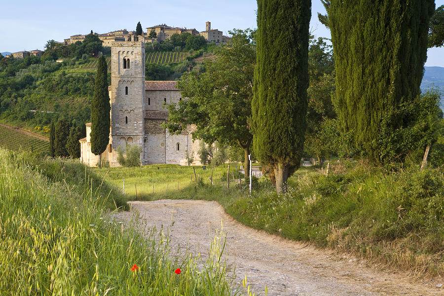 Spring Digital Art - Tuscany, Benedictine Monastery, Italy by Douglas Pearson