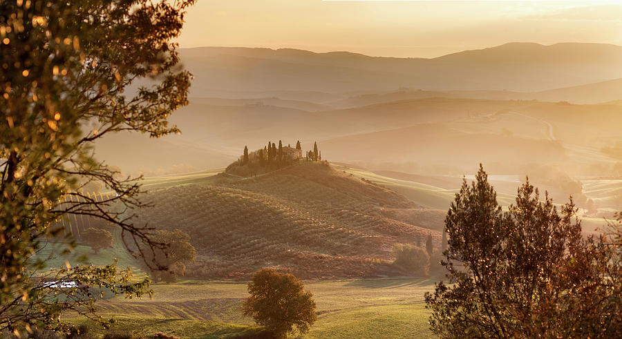 Tuscany, House On The Hill, Italy Digital Art by Massimo Ripani