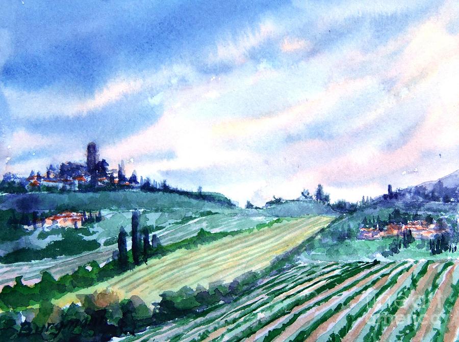 Tuscany II Painting by Petra Burgmann