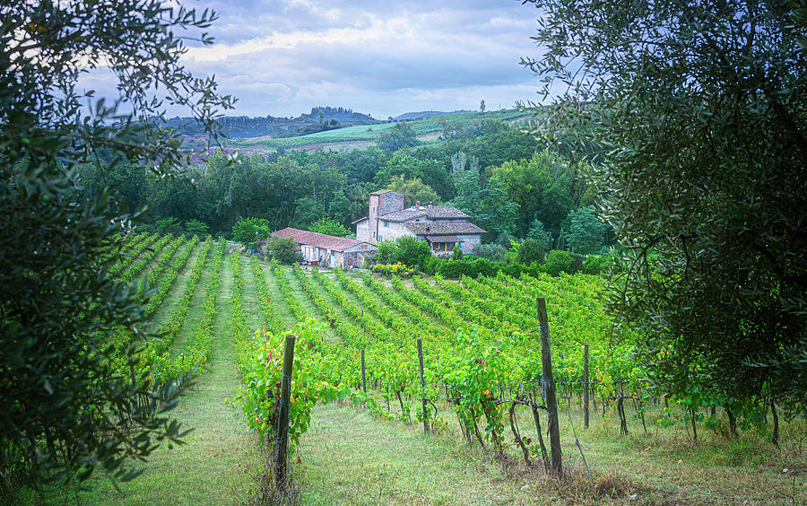 Tuscany Italy Farmhouse Photograph by Joan Carroll