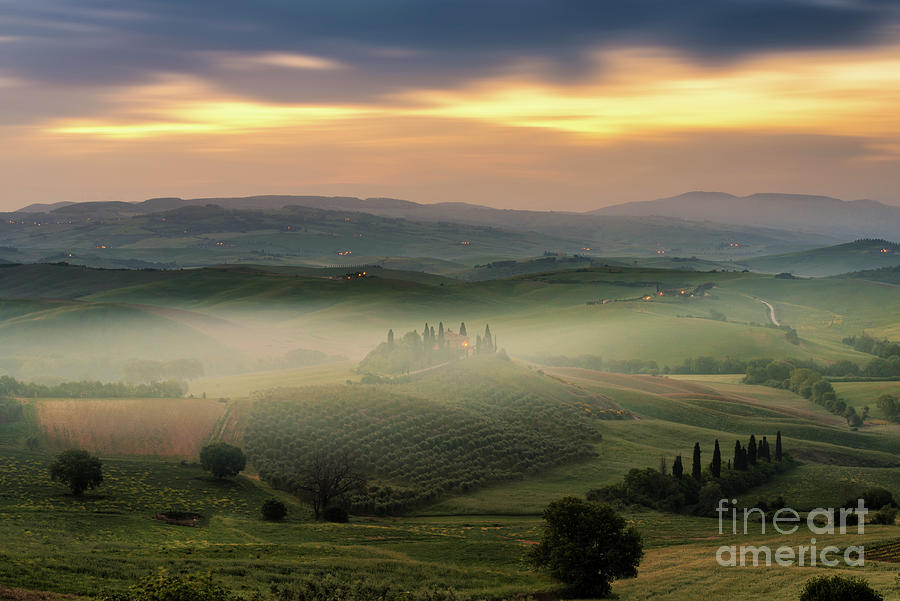 Tuscany - Landscape Sunrise View, Hills Photograph by Suttipong Sutiratanachai