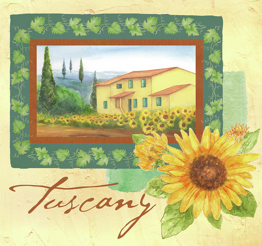 Tuscany Painting by Maria Trad