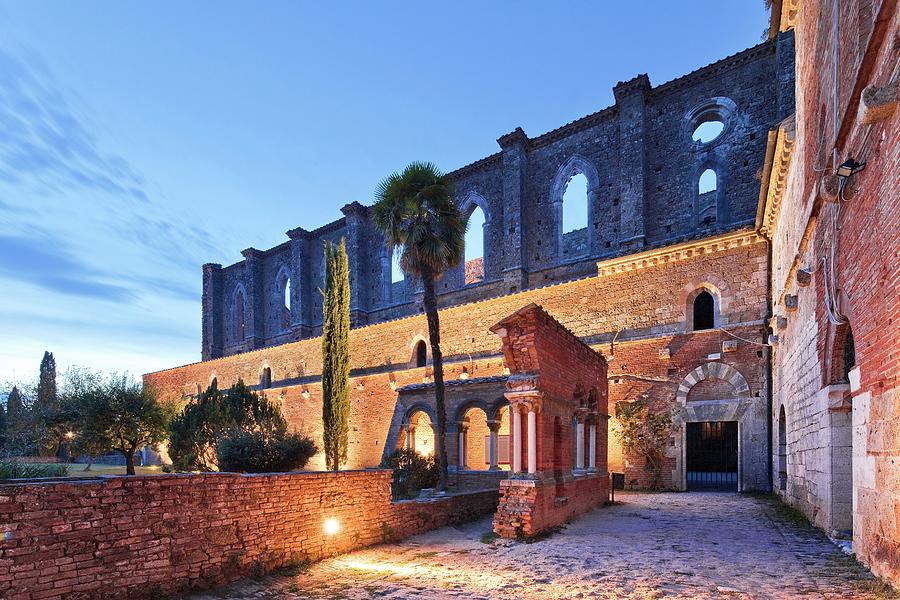 Architecture Digital Art - Tuscany, San Galgano Abbey, Italy by Luigi Vaccarella