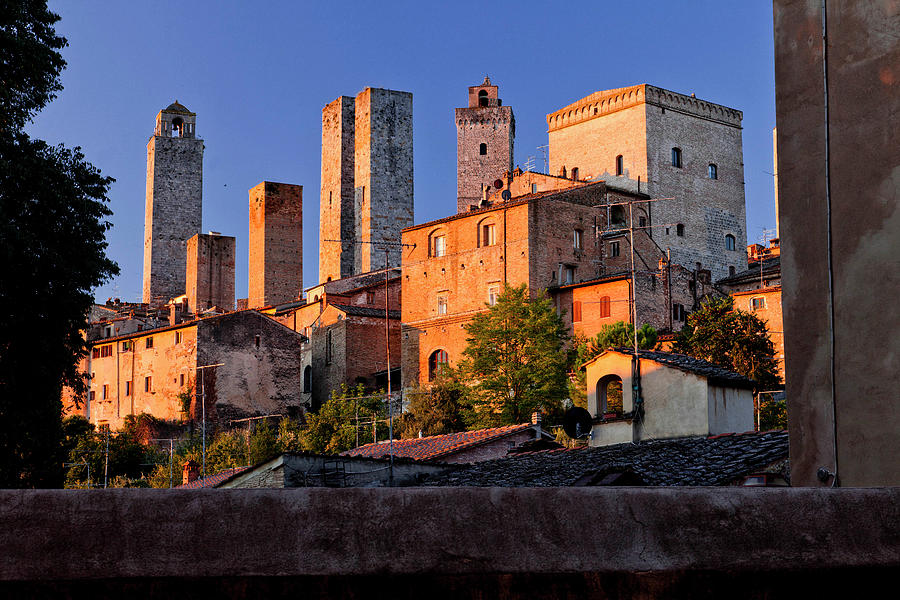 Tuscany, San Gimignano At Down, Italy Digital Art by Olimpio Fantuz