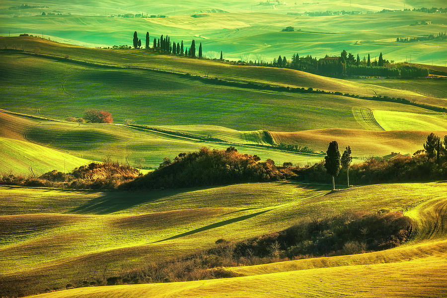 Rolling Hills in Val dOrcia Photograph by Stefano Orazzini