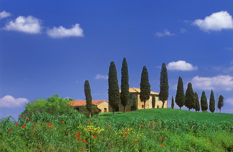 Tuscany, Typical Country House, Italy Digital Art by Cornelia Dorr