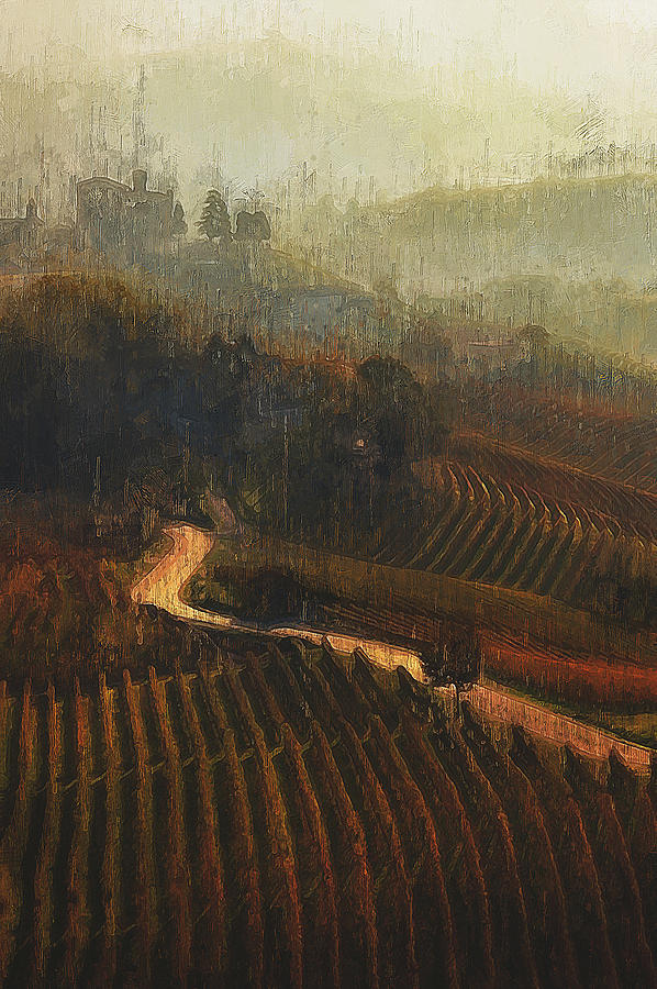 Tuscany vineyards - 13 Painting by AM FineArtPrints