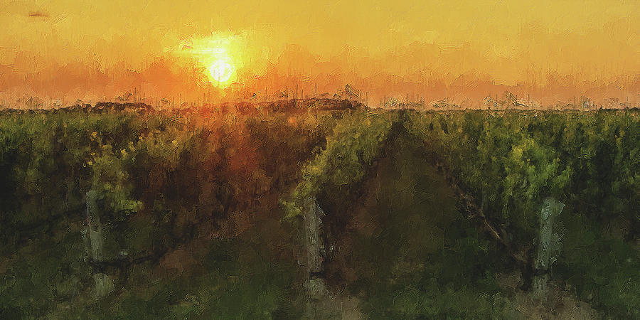 Tuscany vineyards - 17 Painting by AM FineArtPrints