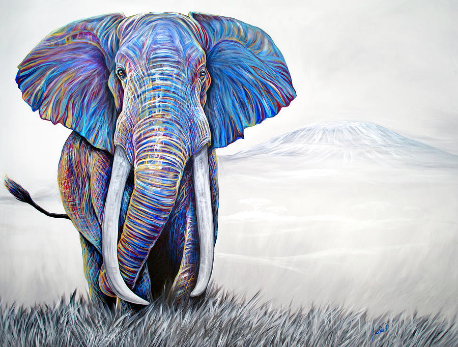 Tusker Painting by Teshia Art