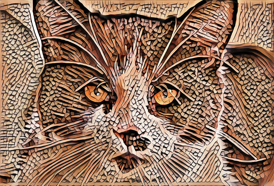 Tuxedo Cat Digital Art by Don Northup