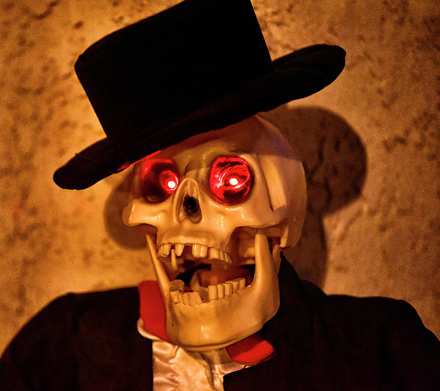 Tuxedo Skeleton Doorman Digital Art by Linda Brody