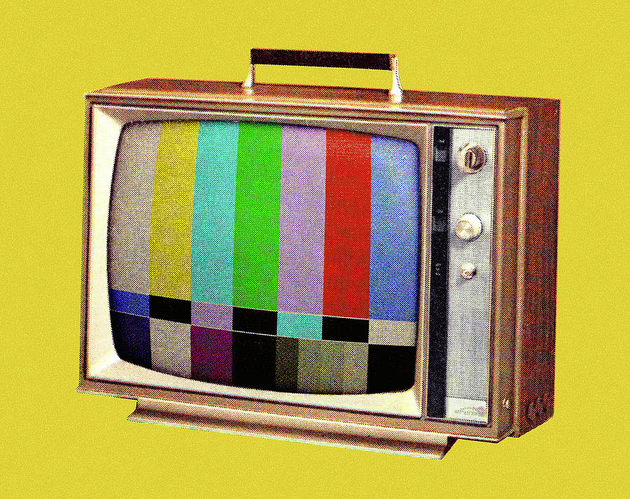 Vintage Drawing - TV Test Pattern by CSA Images