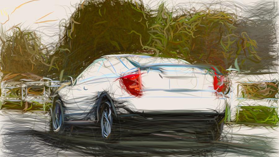 TVR Sagaris Draw Digital Art by CarsToon Concept