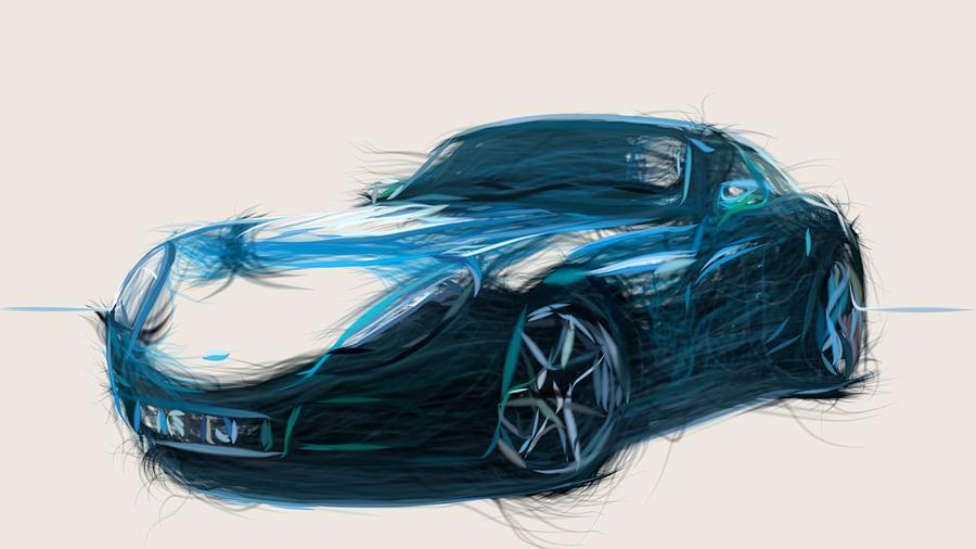 TVR T440 Draw Digital Art by CarsToon Concept
