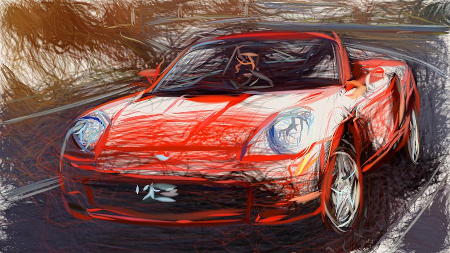 TVR Tuscan Draw Digital Art by CarsToon Concept