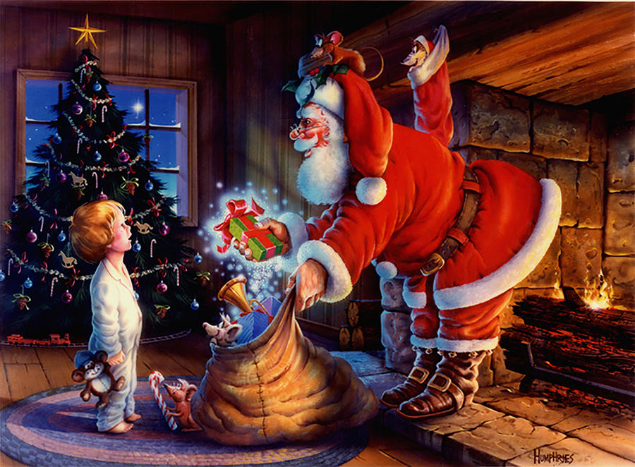 Twas the Night Before Christmas Painting by Michael Humphries
