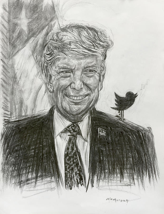 Tweeter In Chief Drawing by Michael Morgan