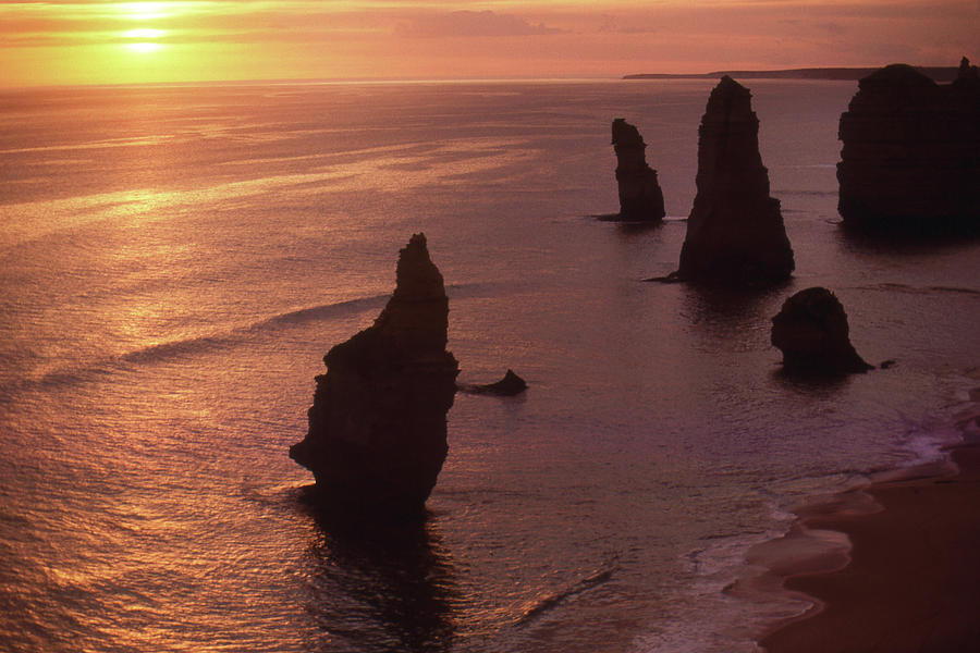 Twelve Apostles Sunset Photograph by Jerry Griffin