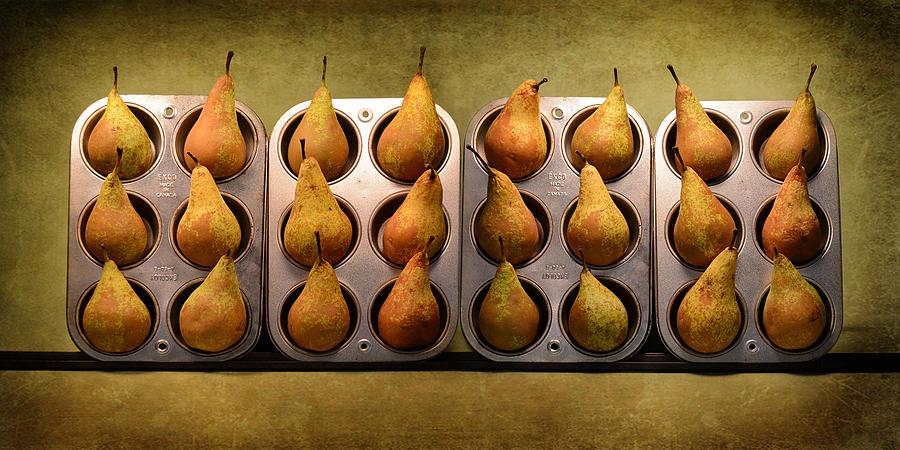 Twelve Pairs, Twenty-four Pears Photograph by Paul Wullum
