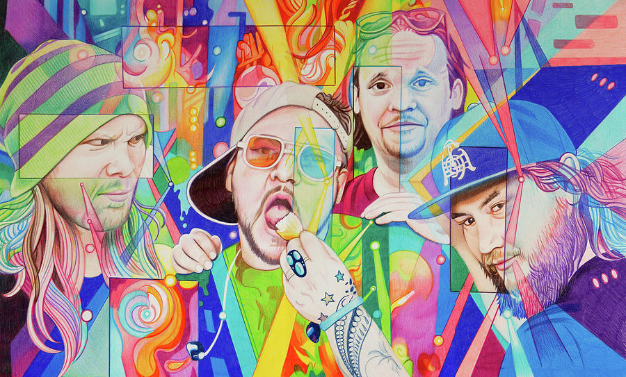 Music Drawing - Twiddle Color Lightscape by Joshua Morton