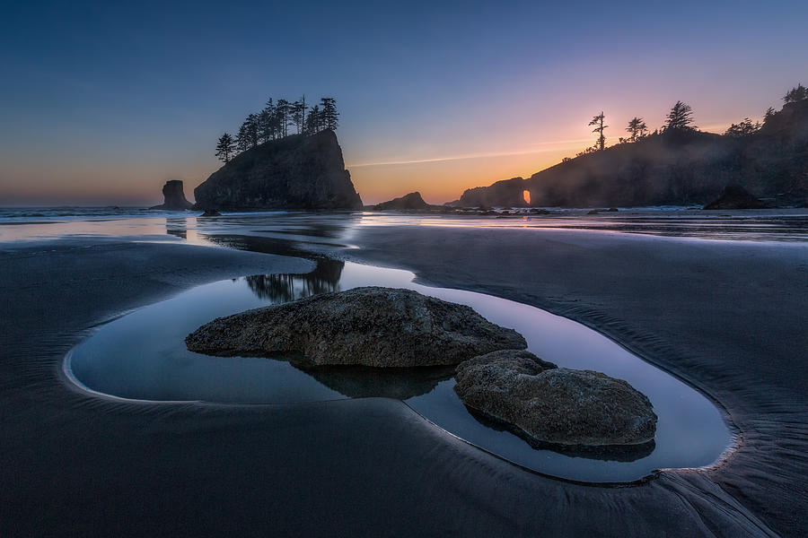 Beach Photograph - Twilight At Second Beach by Donald Luo