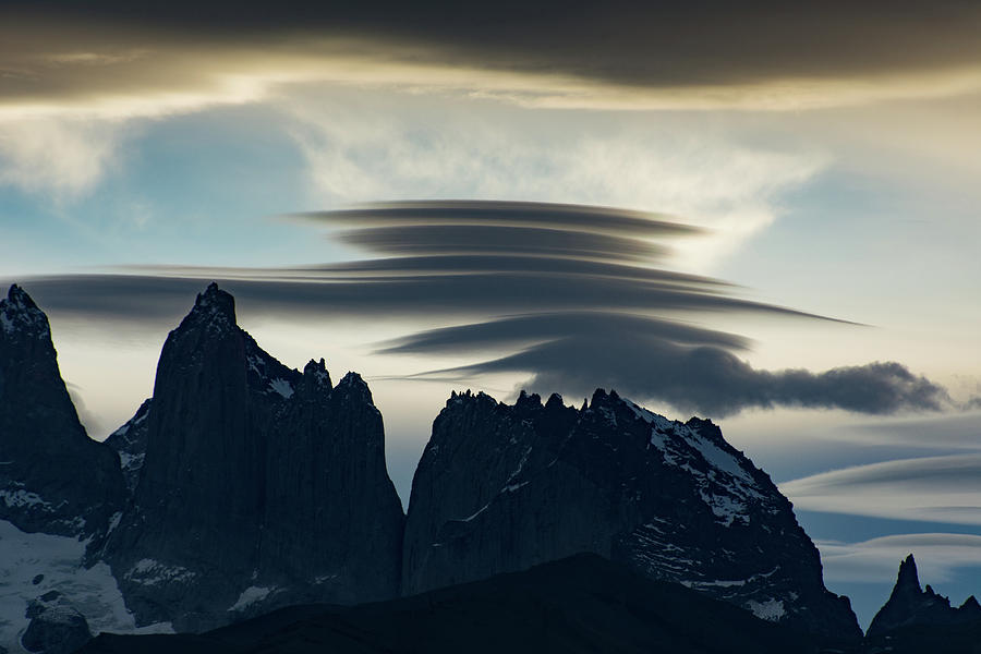 Twilight Clouds over Patagonia Photograph by Mark Hunter