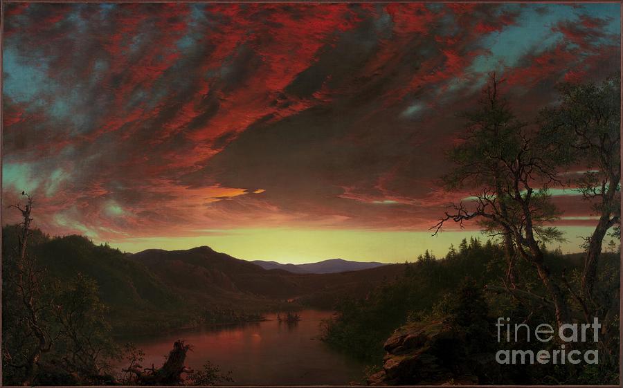 Twilight In The Wilderness Drawing by Heritage Images