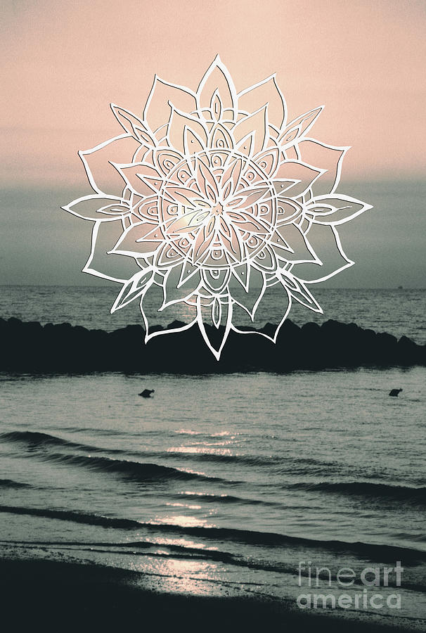 Summer Mixed Media - Twilight Mandala Ocean Bliss Dream #1 #sunset #decor #art by Anitas and Bellas Art