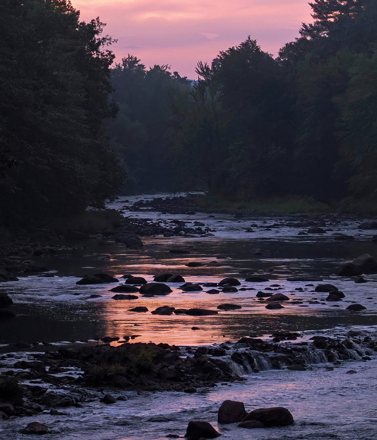 Sunset Photograph - Twilight River by Jerry LoFaro