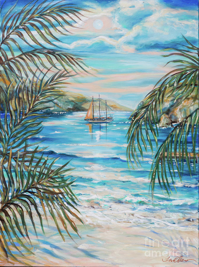 Twilight Sail Painting by Linda Olsen