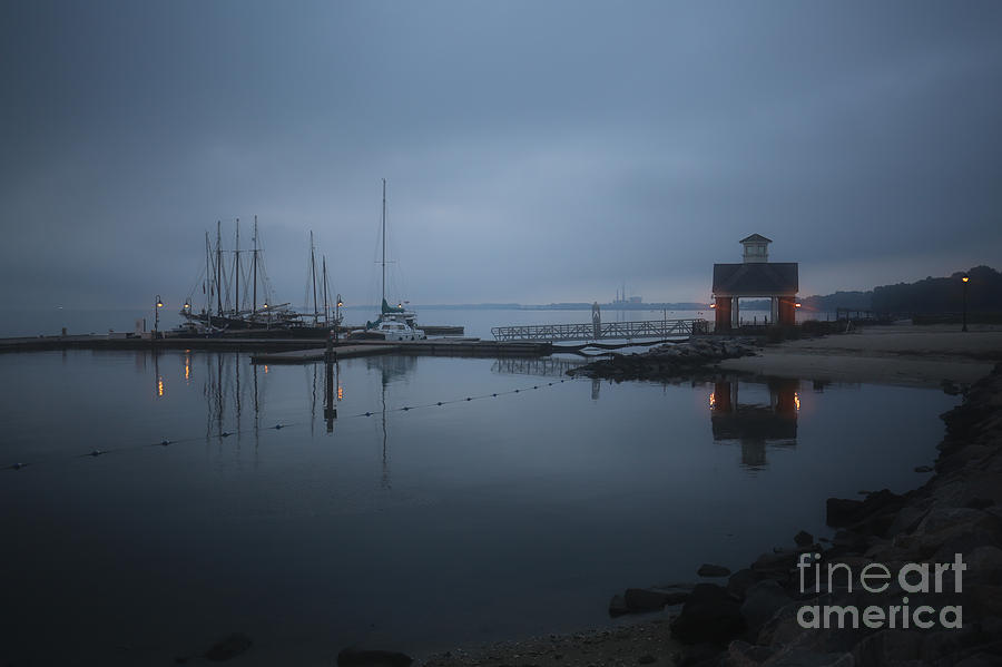 Twilight Ships at Dock Photograph by Rachel Morrison