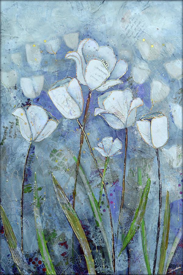 Twilight Tulips Painting