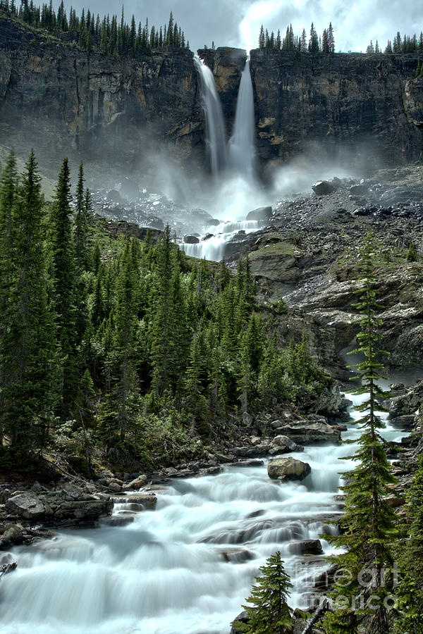Twin Falls Extended Portrait Photograph by Adam Jewell