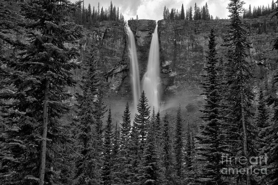 Twin Falls Tea House View Black And White Photograph by Adam Jewell