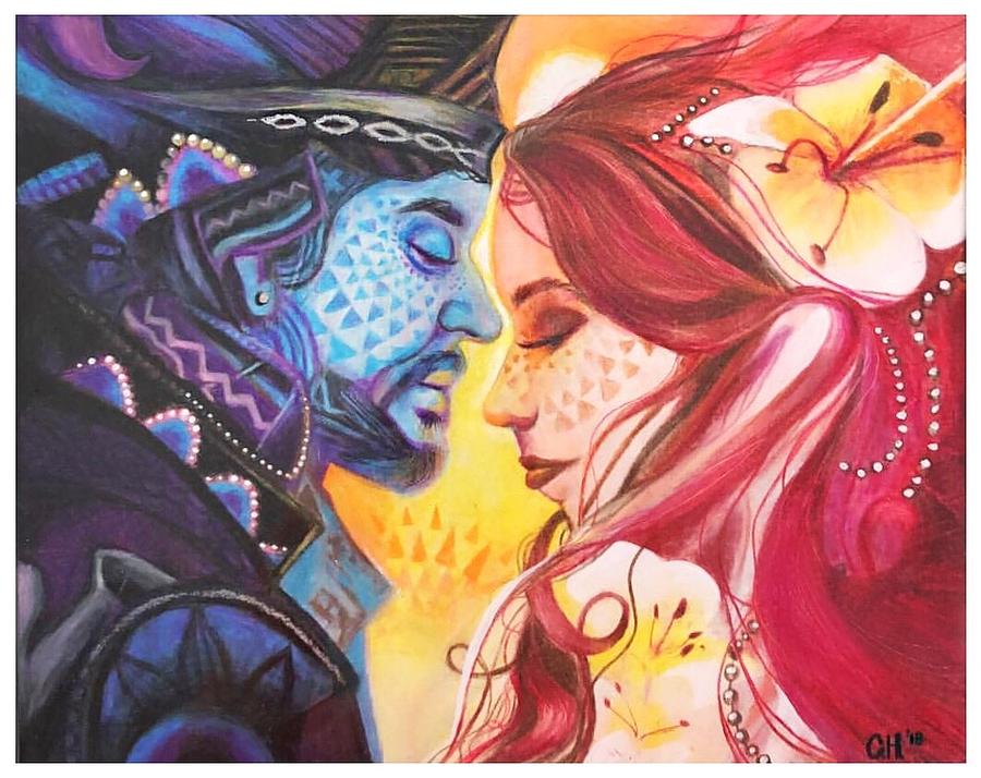 Twin Flames Drawing by Crystal Hebert