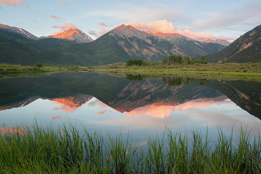 Twin Lakes Reflection - Summer Photograph by Aaron Spong