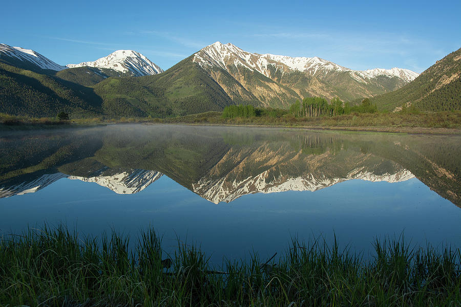 Twin Lakes Reflection - Spring Photograph by Aaron Spong