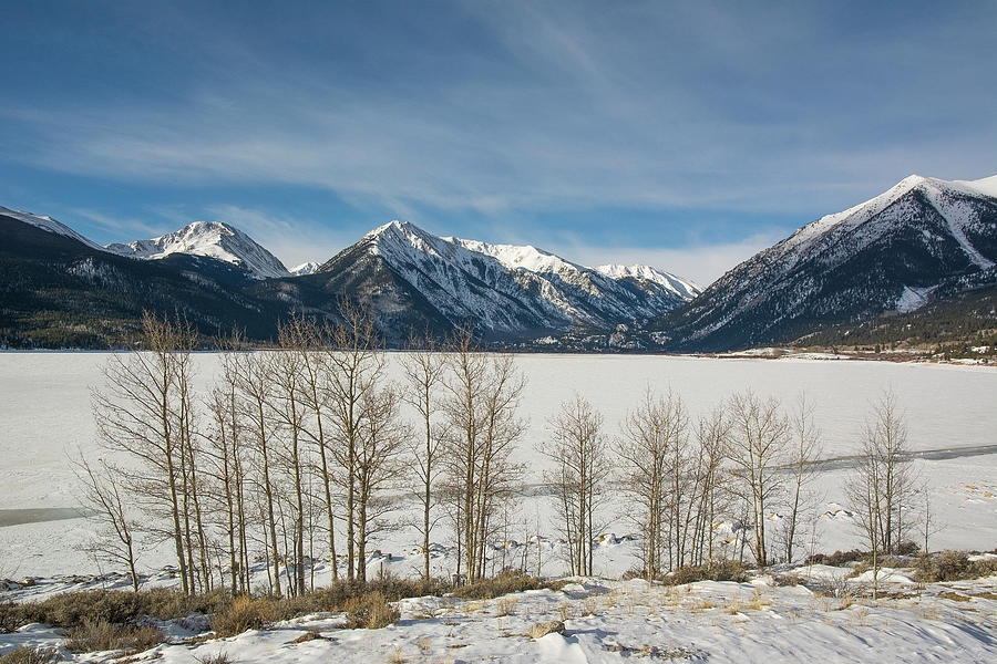 Twin Lakes Winter Photograph by Aaron Spong