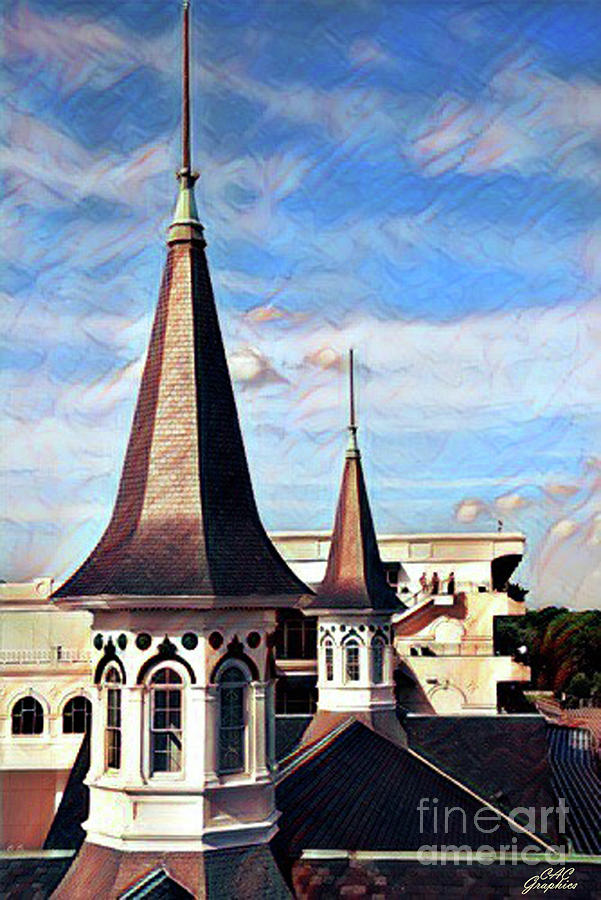 Louisville Digital Art - Twin Spires 2 by CAC Graphics