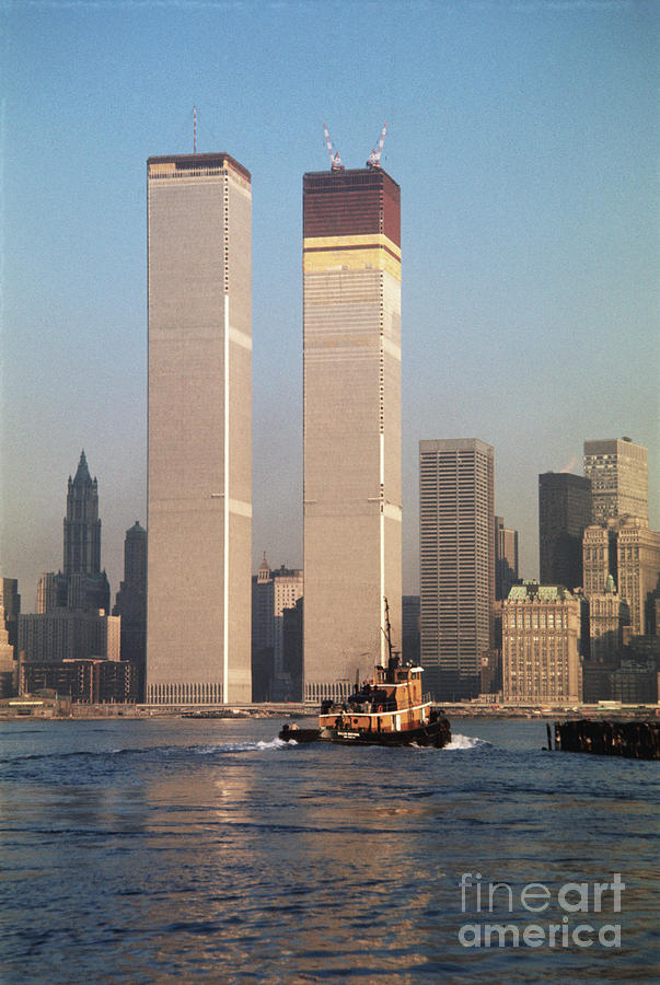 Twin Towers During Construction Photograph by Bettmann - Fine Art America